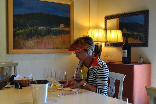 Wine tasting at Ornellaia estate