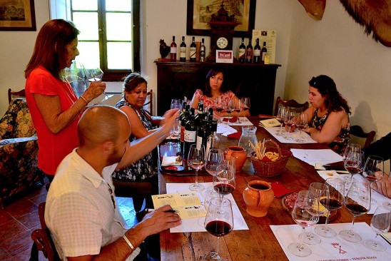 Wine tasting at Tenuta Bossi