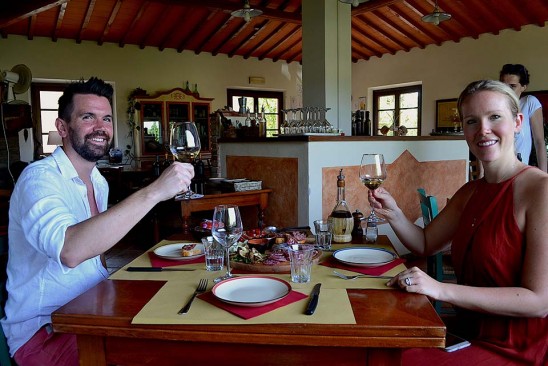 Lunch in a winery of San Gimignano
